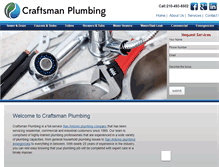 Tablet Screenshot of craftsmanplumbingsa.com